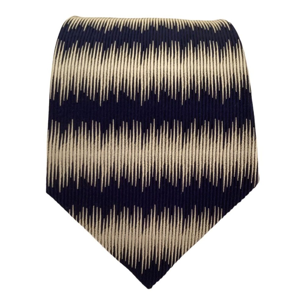 DUCHAMP LONDON Blue Striped Silk Tie Made In England 58"-3.9" EX COND